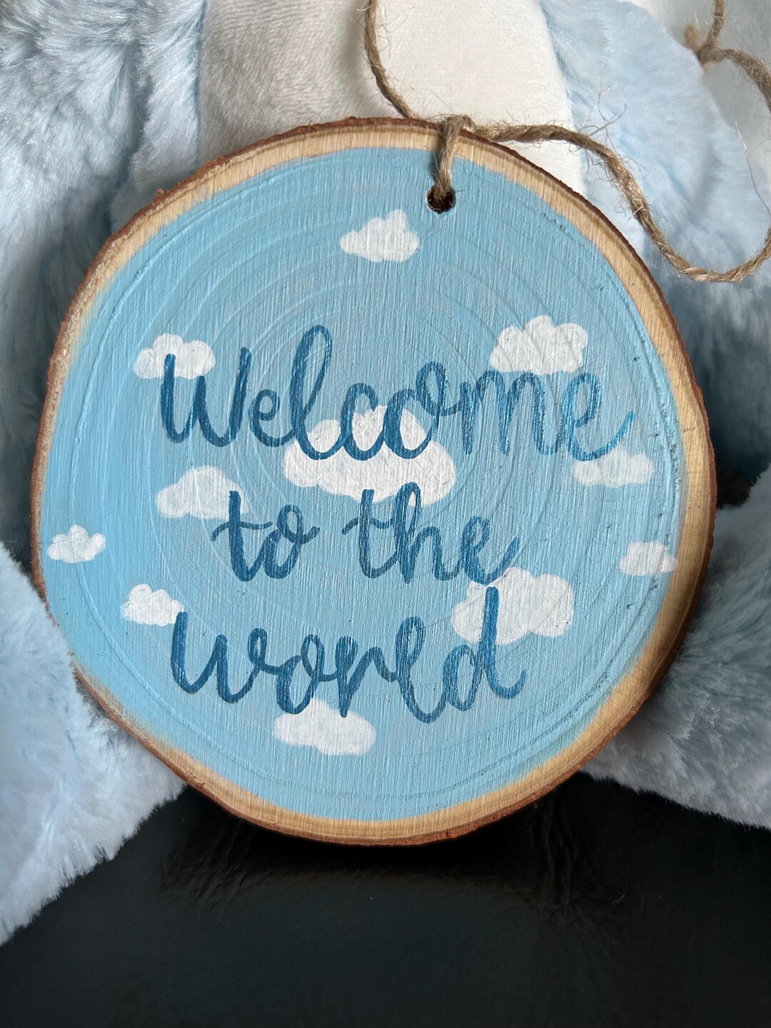 Personalised Welcome to the World Sign, Custom Baby Name Plaque ...