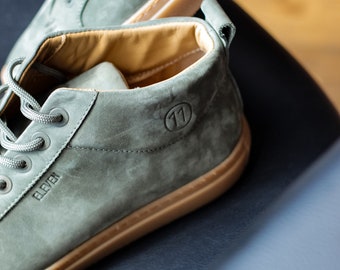 Albrecht Mid Adidas Albrecht For Sale Handmade Green Leather High