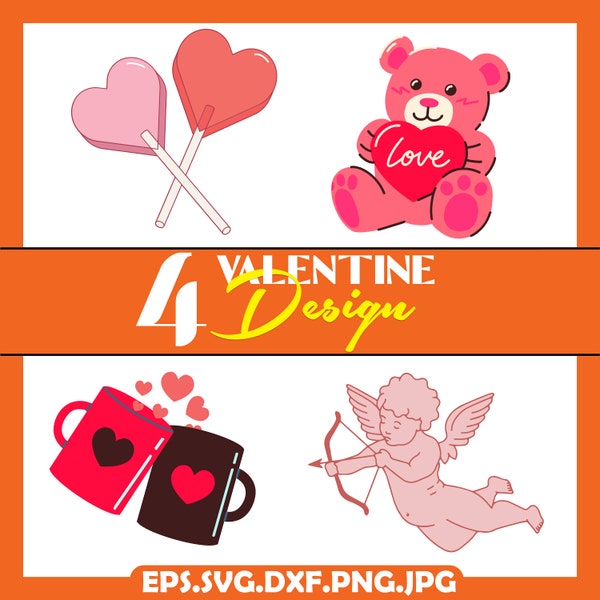 Valentine Svg Bundle \ Teddy Bear Png \ Coffee cup Valentine \ Valentine Lollipop \ Love Svg Bundle \ Mega Svg Bundle \ Love is in the Air