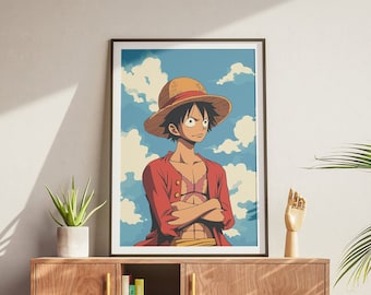 One Piece Poster, Manga art Anime poster, Anime art print, One Piece printable