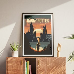 HP printable film poster, HP travel poster, Hp Party Decoration, Magicians Magic School Prints, Magician Print, HP Home Decor