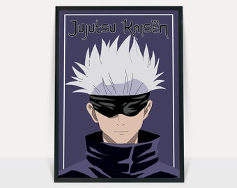 Jujutsu Kaisen poster/ anime wall print/manga art/anime poster/Satoru Gojo/Yuji Itadori/Jujutsu Kaisen print/Anime decor/Anime room decor