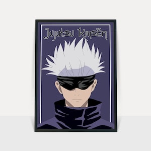 Jujutsu Kaisen poster/ anime wall print/manga art/anime poster/Satoru Gojo/Yuji Itadori/Jujutsu Kaisen print/Anime decor/Anime room decor