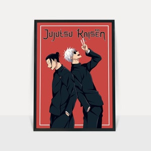 Jujutsu Kaisen poster/ anime wall print/manga art/anime poster/Satoru Gojo/Yuji Itadori/Jujutsu Kaisen print/Anime decor/Anime room decor