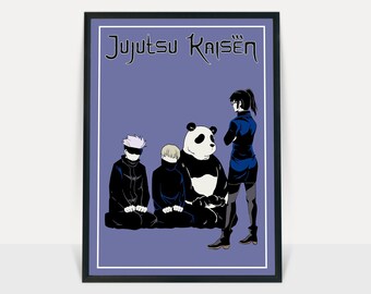 Jujutsu Kaisen poster/ anime wall print/manga art/anime poster/Satoru Gojo/Yuji Itadori/Jujutsu Kaisen print/Anime decor/Anime room decor