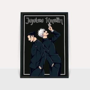 Jujutsu Kaisen poster/ anime wall print/manga art/anime poster/Satoru Gojo/Yuji Itadori/Jujutsu Kaisen print/Anime decor/Anime room decor