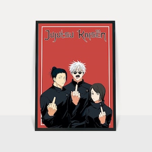 Jujutsu Kaisen poster/ anime wall print/manga art/anime poster/Satoru Gojo/Yuji Itadori/Jujutsu Kaisen print/Anime decor/Anime room decor