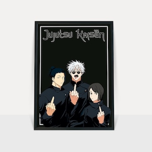 Jujutsu Kaisen poster/ anime wall print/manga art/anime poster/Satoru Gojo/Yuji Itadori/Jujutsu Kaisen print/Anime decor/Anime room decor