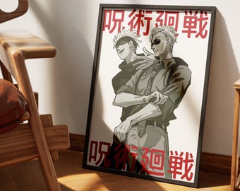Jujutsu Kaisen poster/ anime wall print/manga art/anime poster/Satoru Gojo/Nanami/Jujutsu Kaisen print/Anime decor/Anime room decor