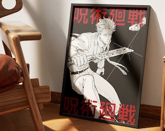 Jujutsu Kaisen poster/ anime wall print/manga art/anime poster/Kento Nanami/Nanami/Jujutsu Kaisen print/Anime decor/Anime room decor