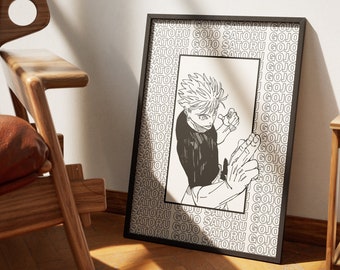 Jujutsu Kaisen poster/ anime wall print/manga art/anime poster/Satoru Gojo/Yuji Itadori/Jujutsu Kaisen print/Anime decor/Anime room decor