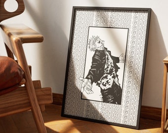 Jujutsu Kaisen poster/ anime wall print/manga art/anime poster/Satoru Gojo/Yuji Itadori/Jujutsu Kaisen print/Anime decor/Anime room decor