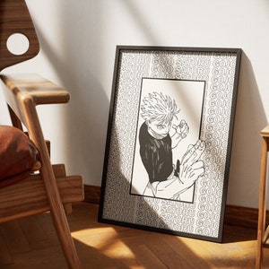 Jujutsu Kaisen poster/ anime wall print/manga art/anime poster/Satoru Gojo/Yuji Itadori/Jujutsu Kaisen print/Anime decor/Anime room decor