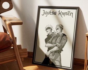 Jujutsu Kaisen poster/ anime wall print/manga art/anime poster/Satoru Gojo/Nanami/Jujutsu Kaisen print/Anime decor/Anime room decor