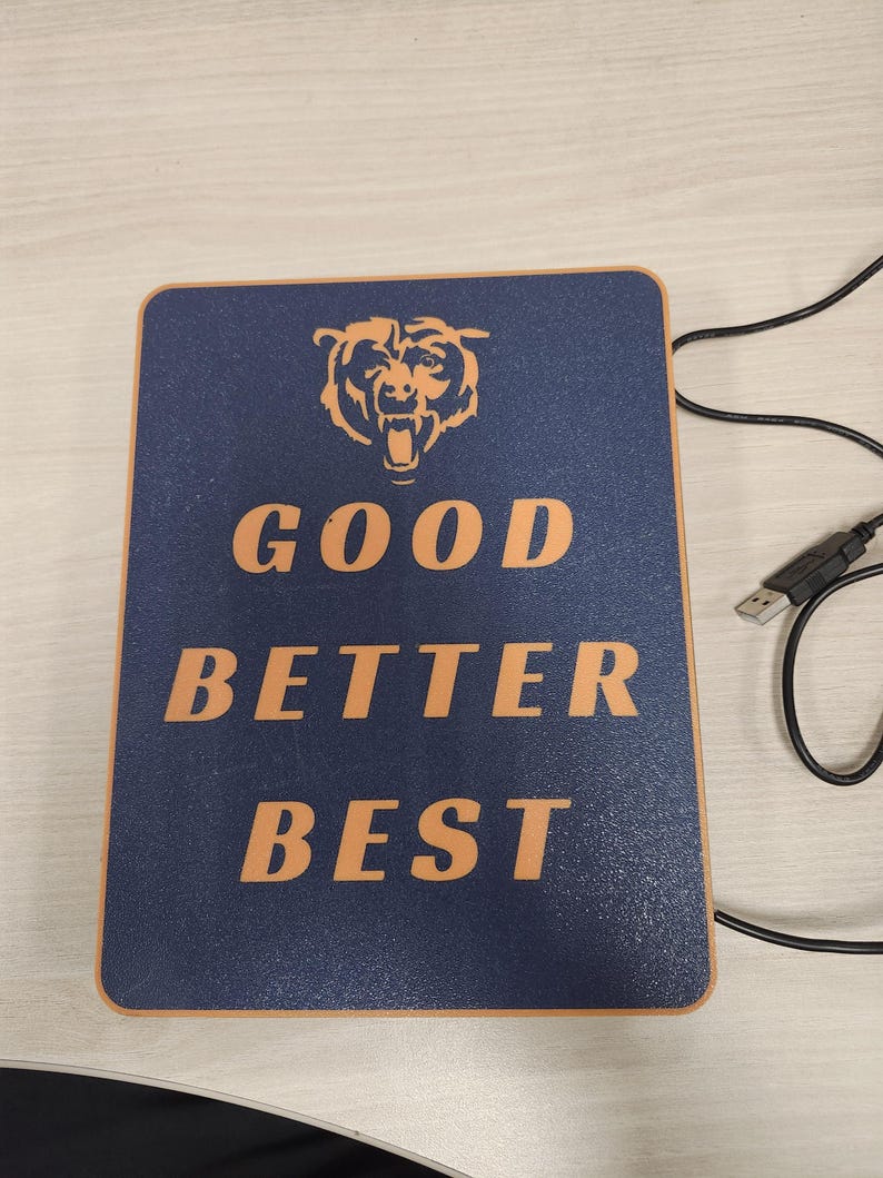Chicago Bears Good Better Best Light Box - Etsy