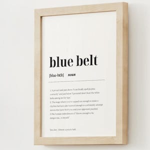 Blauer Gürtel Brasilianisches Jiu Jitsu Druck, Lustiges Jiu Jitsu Definition Druck, BJJ Poster, MMA Wandkunst Geschenk, Mixed Martial Arts Druck, printable Art