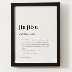 Jiu Jitsu Print, Serious Jiu Jitsu Definition Print, BJJ Poster, MMA Wandkunst Geschenk, Gym Dekoration, printable Art