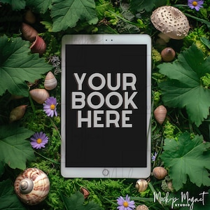 Enchanted Forest Romance eBook Mockup | Bookstagram Template Dark Romance or Fantasy | iPad or Kindle Book Flatlay Social Media Post | Canva