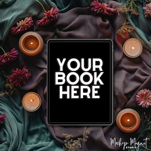 Green Woodland Romance eBook Social Media Post | Bookstagram Template Dark Romance | ipad or kindle Book Flatlay Mockup | Canva Template