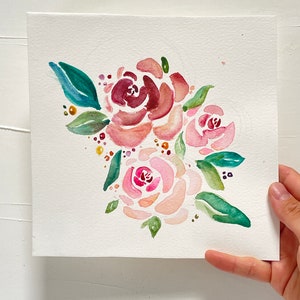Watercolor Roses | Vintage Florals | Wall Art | Watercolor Florals | Flower Art | Floral Wall Decor