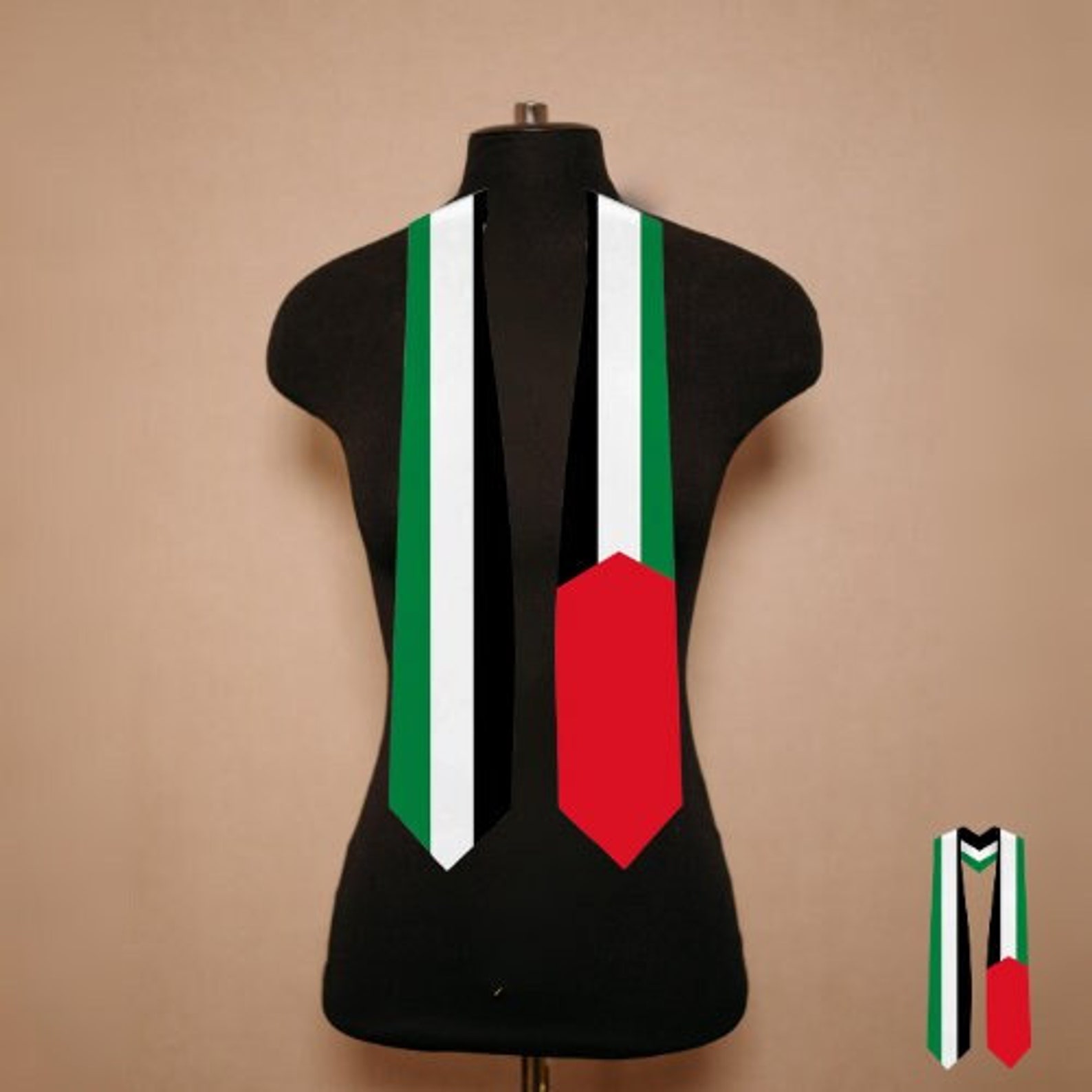 Palestine Graduation Stole Custom Personalized Stole Custom Text Stole