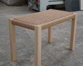 Bench made of maple wood and Danish cord