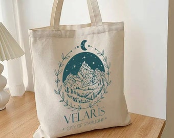 Velaris City Of Starlight Pattern Tote Bag | ACOTAR | Book lover gifts |