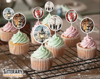 Narnia Cupcake Topper Design Template, Cupcake Topper Art Template, Narnia Birthday Party Decor, Instant Download, CON-0018