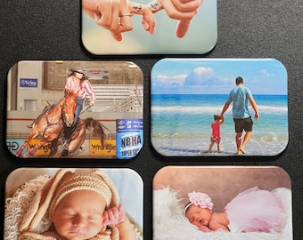 Personalized Gift, Custom Photo Magnet, Personalized Keepsake, Wedding Favor Fridge Magnet