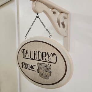 Vintage Wooden Laundry Room Sign Wall Hanging Home Decor