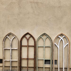 46" H, Arch Wood Shabby Chic Distressed Wall Decor Wall Hanging, CHOOSE Style