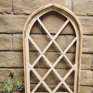Farmhouse Arch Wood Window Frame Wall Decor Distress Shabby Chic Udito 30&quot; H