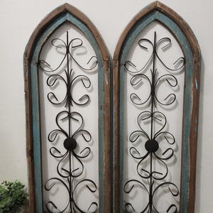 Farmhouse Window Arch Wood Rustic Wood Frame Messinato Set of 2, CHOOSE Size & Color