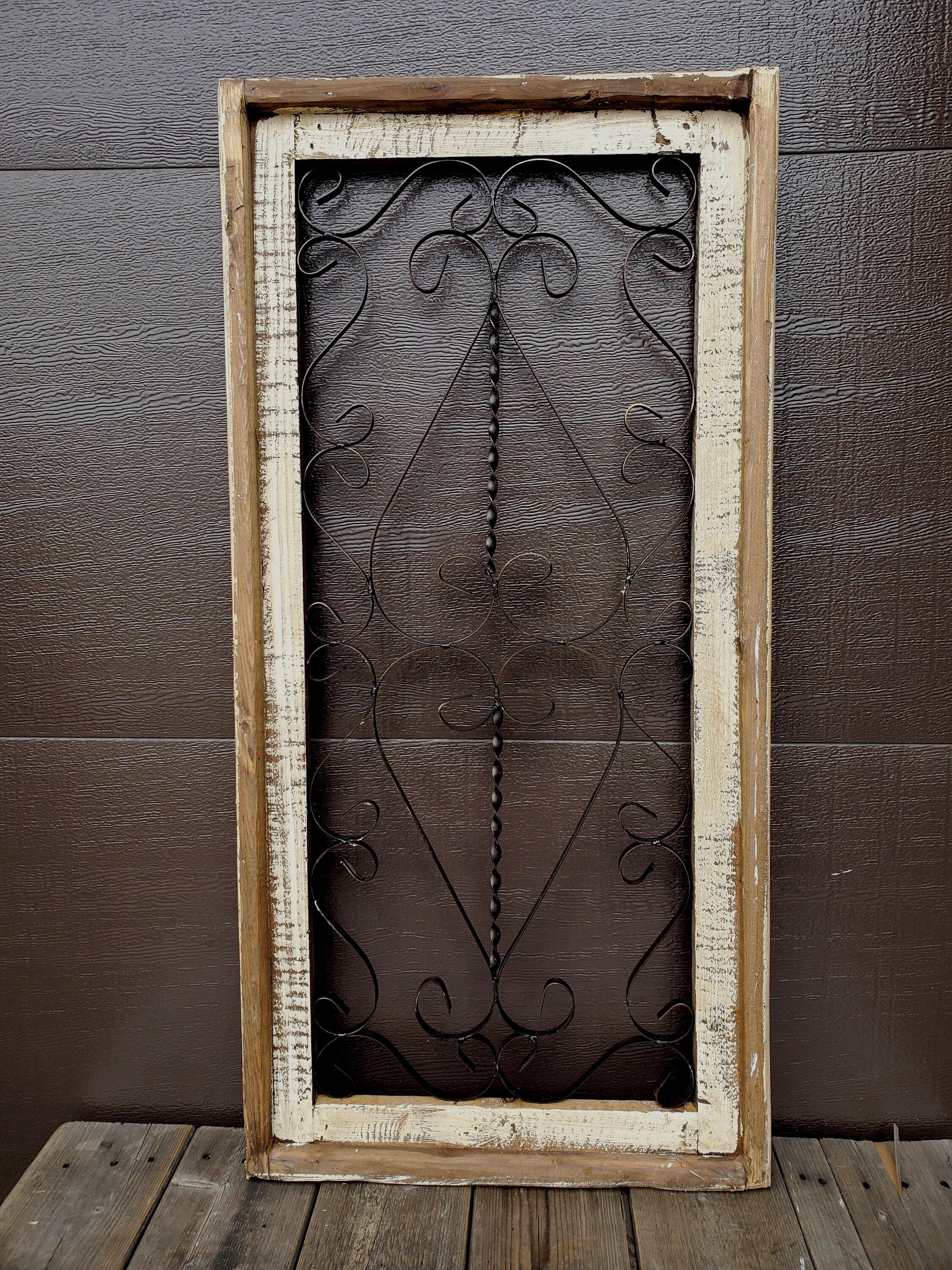 Farmhouse Arch Wood Cathedral Window Rustic Distress Shabby Chic Vareseto 39" H