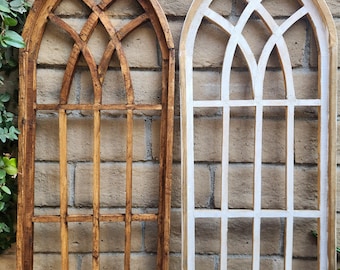 Farmhouse Arch Wood Rustic Distress Large Longridge 46&quot;H, CHOOSE Color