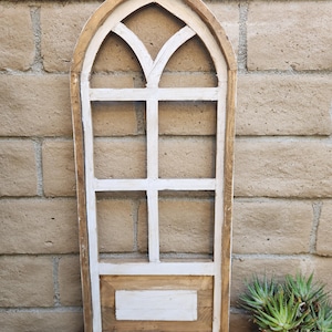 34" H Tranito Farmhouse Arch Wood, Rustic, Shabby Chic, Primitive