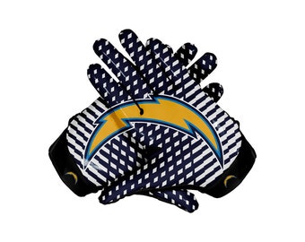 Charges NFL American Football Gloves by Lupin Rage