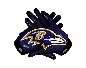 Baltimore Ravens NFL American Football Gloves by Lupin Rage