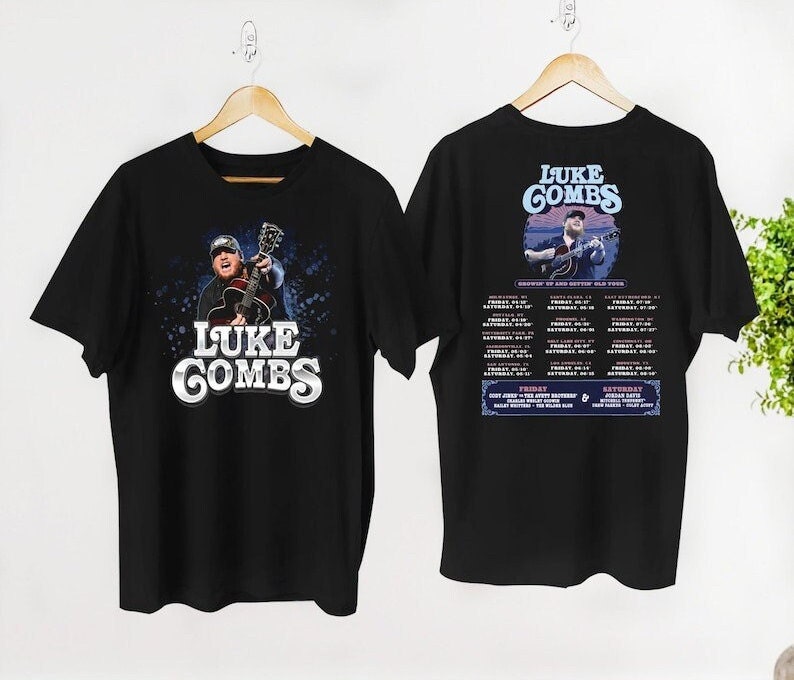 Luke Combs 2024 Tour Growing up and Getting Old Tshirt, Luke Combs