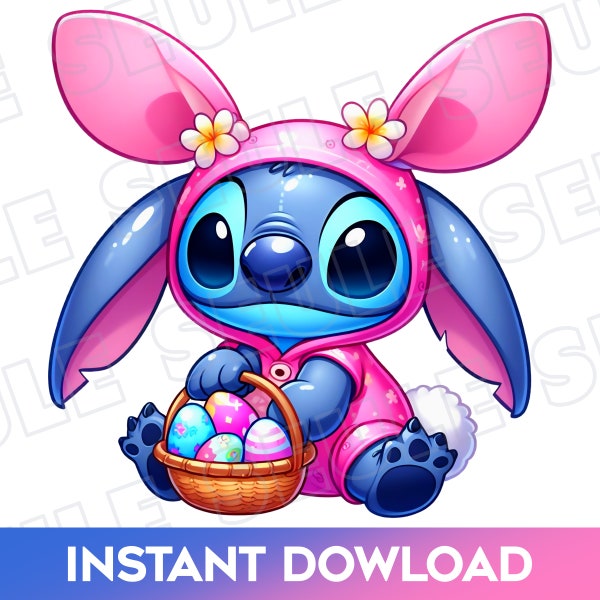 Stich Easter png, Chillin' Peeps, Stitch Peep Funny, Stitch Easter Bunny Svg, Retro Easter Png, Stich easter basket png, lilo e stitch png