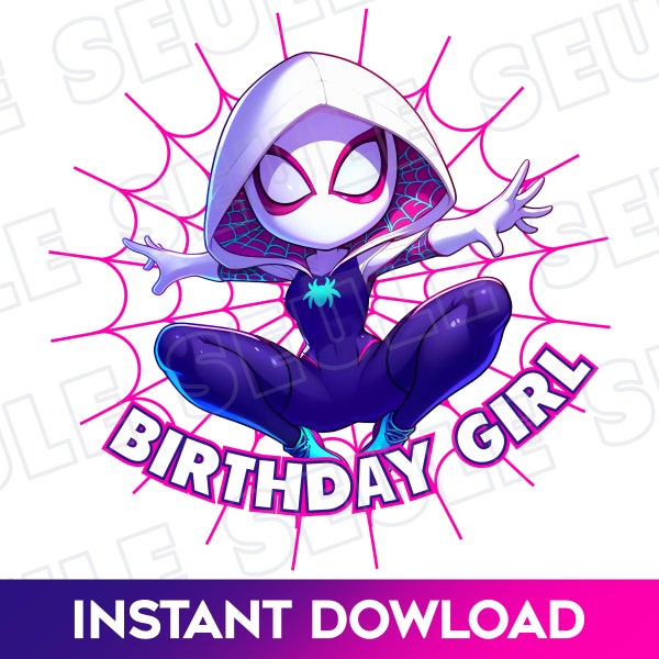 Ghost Spidey birthday png, spider girl png, Spidey and His Amazing Friends, Gwen Ghost Spider clipart, ghost spider svg, Ghost Spider shirt