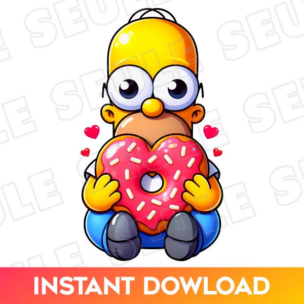 Homer valentines PNG, funny valentines, cute cartoons valentines, 90s cartoons valentines svg, retro valentines, donut valentines