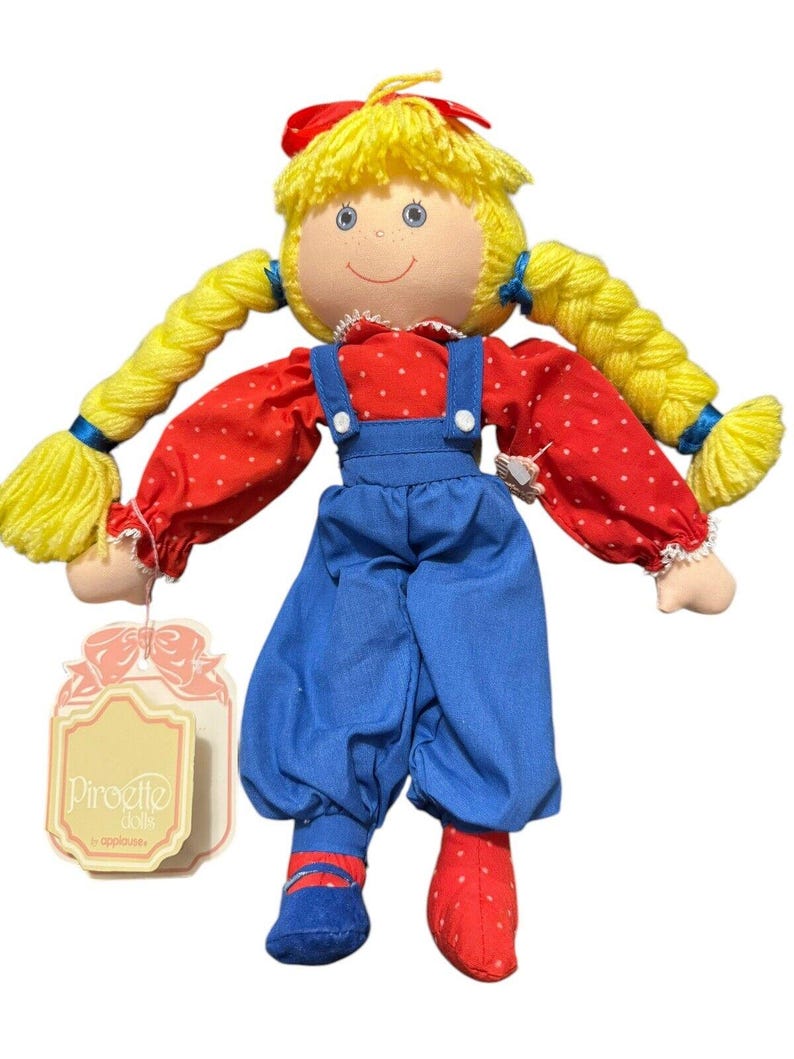 Rare Vintage NWT 1984 Applause Kristy Doll 10” tall Piroette Doll Missing Shoe image 1