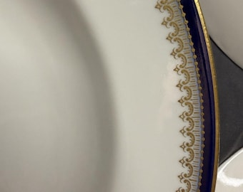 Antique Haviland Limoges China: Gold Trim Dinnerware, Schleiger