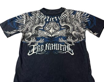 Vintage Y2K Sz Small Affliction Signature Natural Randy Couture Shirt Distressed