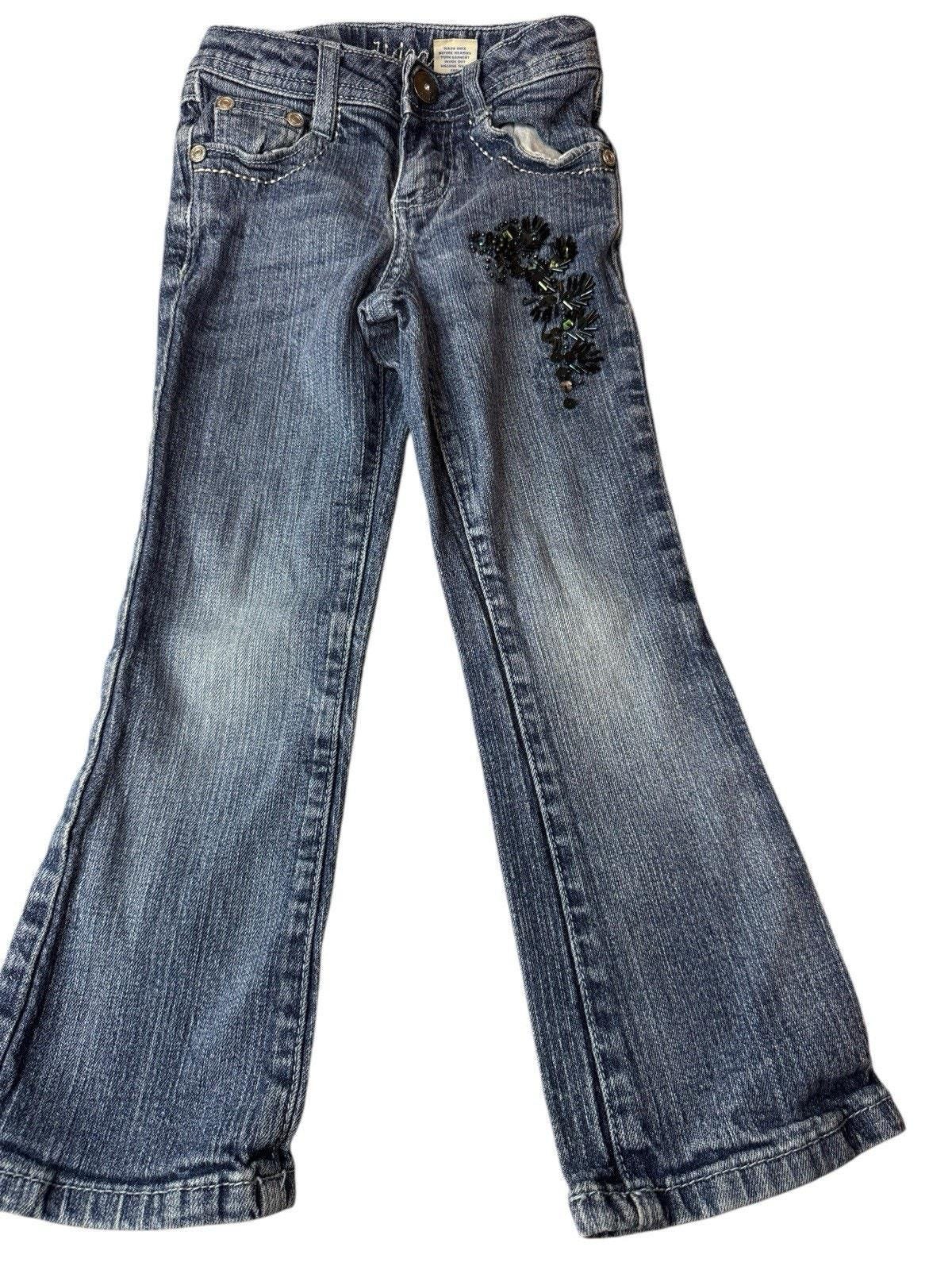 Vintage 90s Zana Di Flare Jeans, Girls Size 5, Beaded Denim - Etsy