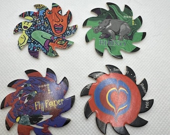 Lote de POGs troquelados vintage de los años 90