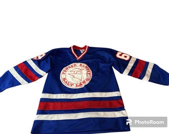 Vintage Salt Lake City Utah Hockey Jersey Adult Small Powder Bandit 69 USA