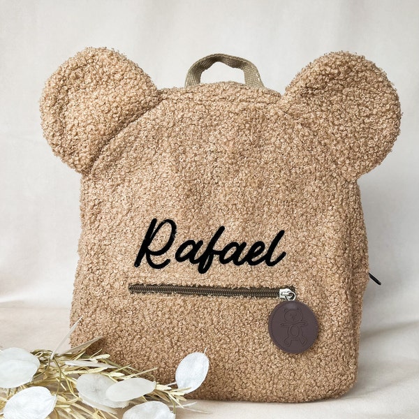 Teddy backpack, kindergarten backpack, baby backpack, children's backpack, personalized backpack with name, bear backpack