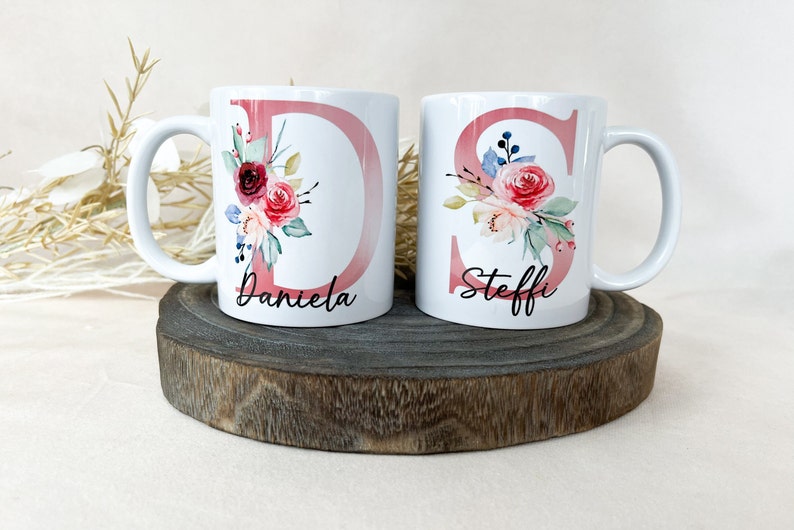 Tasse mit Buchstaben, Tasse mit Namen, Tasse personalisiert mit Namen , Keramik Tasse, Geschenk, Kaffeetasse, Muttertag Bild 3